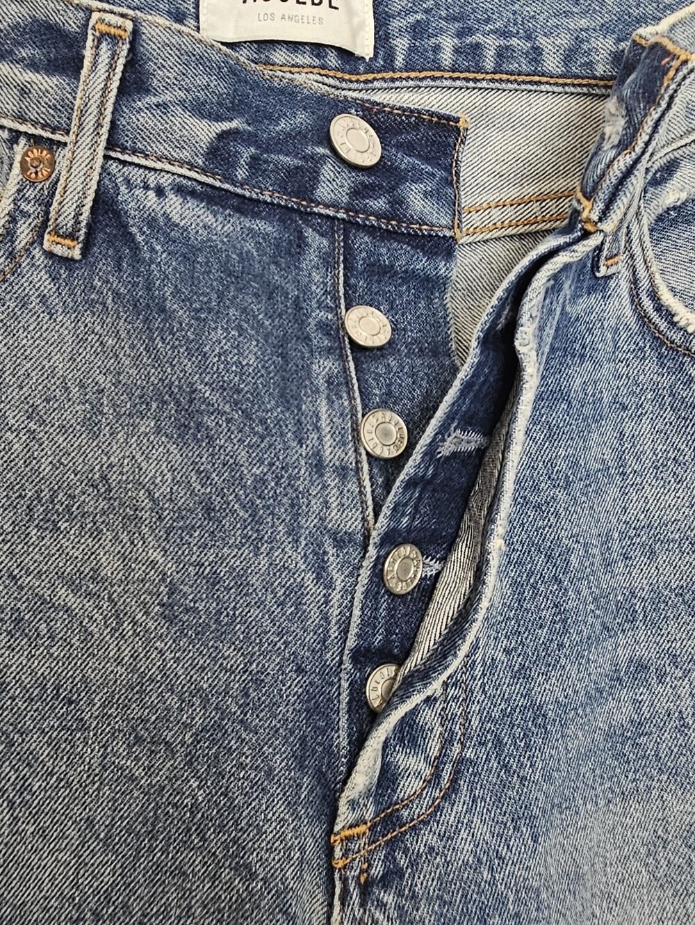 AGOLDE Fen High Rise Distressed Jeans Size 27 100% Organic Cotton - Picture 5 of 8